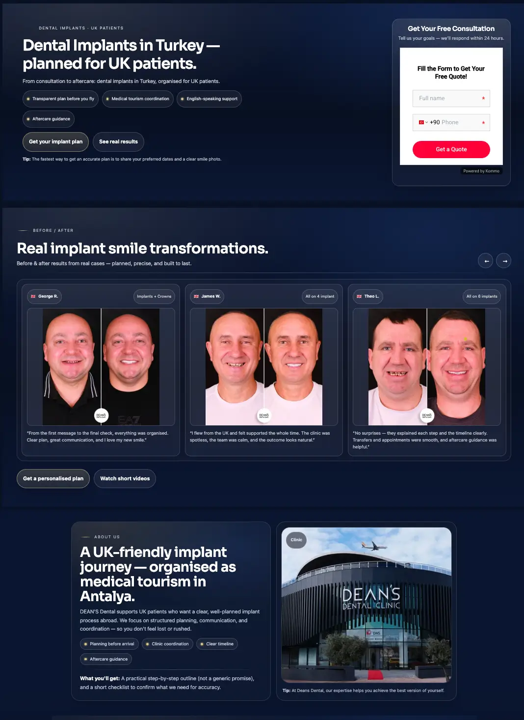 DEANS Dental — Landing Page